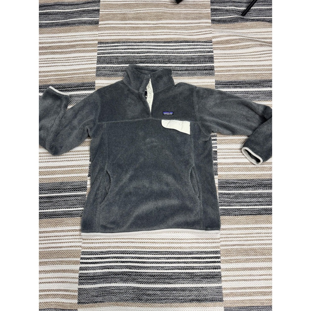 Patagonia‎ Fleece Pullover Womens Large Gray Los Gatos 1/4 Zip Soft Worn Wear